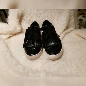 MK Keaton Kiltie Patent Leather Fringe Shoes